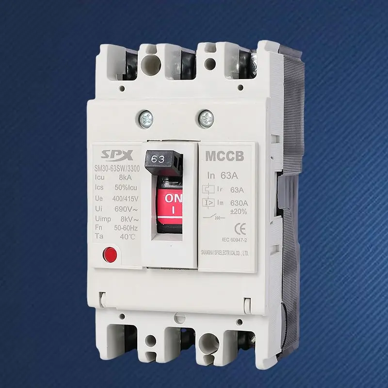 MCCB 3P 40A 50A støbt kabinet afbryder